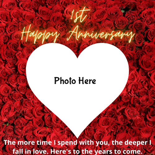 Special Happy Anniversary Card with Couple’s Photo Editing