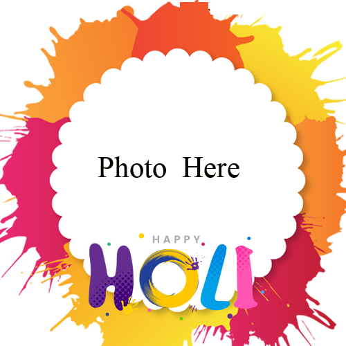Customizable Holi Greeting Card With Photo Editor
