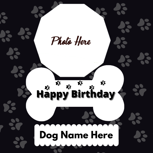 Happy Birthday Card with Dog’s Name and Photo Customization