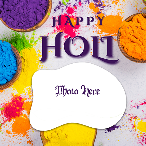 Custom Holi Cards With Photo And Name For Friends And Family