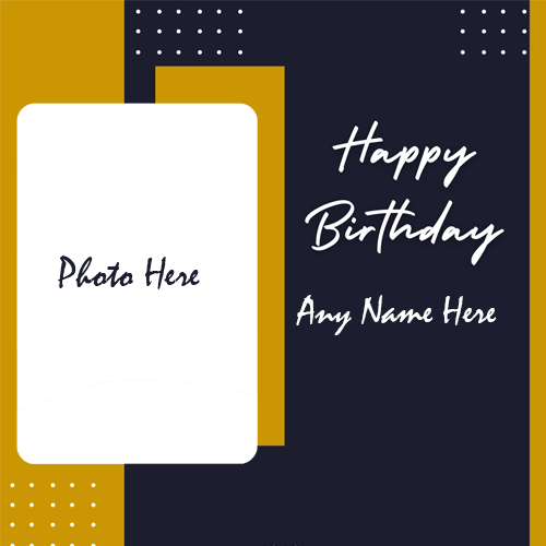 Happy Birthday Wishes Card with Customized Name and Photos