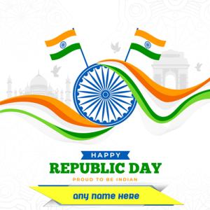 Republic Day Wish Card with Name Customization