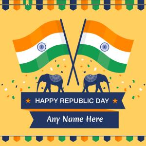 Republic Day 2025 Greeting Card with Name Design
