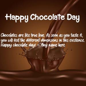 Chocolate Day Greeting With Editable Name
