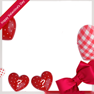 Valentine's Day Greeting Card with Name Alphabet and Photo