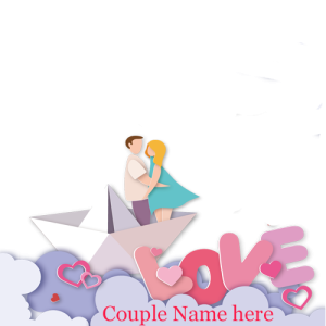 Love Photo Frame with Name and Photo Customization