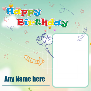 Special Happy Birthday Card with Name and Photo Customization