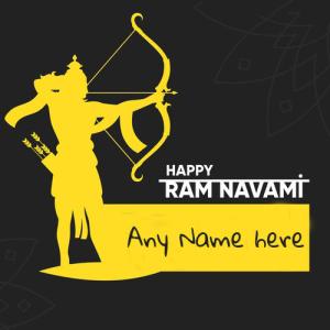 Happy Ram Navami Wishes Card with Name Customization
