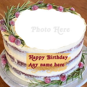 Name Editor Happy Birthday Cake with Name Editing