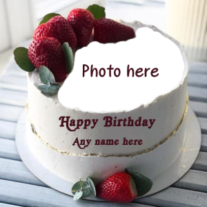 Happy Birthday Cake with Name and Photo Free Downloadable Editing