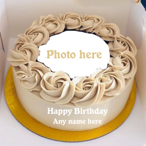 Happy Birthday Cake with Name and Photo Editing Options