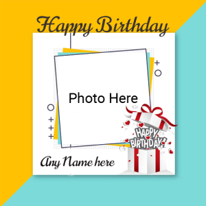 Happy Birthday Card with Name and Picture Editing Online