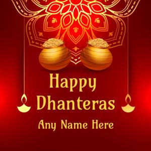 Dhanteras 2025 Greeting Card with Name Editing