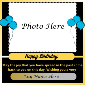 Happy Birthday Card with Name and Photo Editing Online