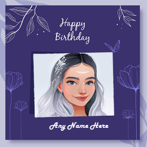 Name Birthday Card with Photo Frame Customization