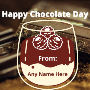 Free Happy Chocolate Day Card with Your Name Customization