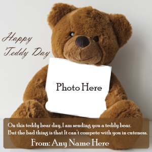 Teddy Day 2025 Greeting Card with Name and Photo Editing