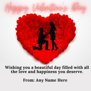 Create Happy Valentine’s Day Card with Name and Picture