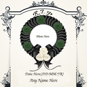 RIP Photo Frame with Date and Name Customization