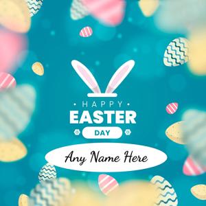 Happy Easter Day Wishing Card with Name Customization
