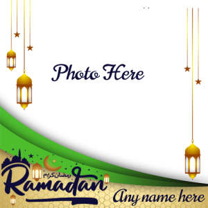 Ramadan Kareem Card with Name and Photo Frame Editing