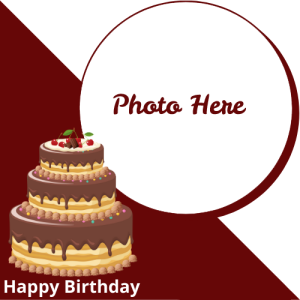 Created Happy Birthday Wishes Cake with Photo Customization