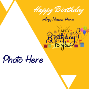 Create Happy Birthday Card with Name and Photo Customization