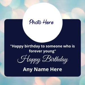 Happy Birthday Greeting Card with Name and Photo Online Editing
