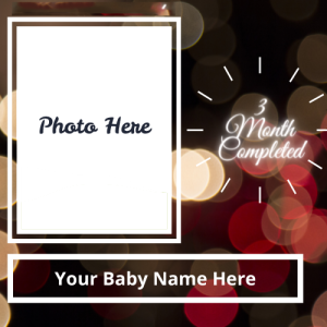 3-Month Complete Photo Frame with Name Cards