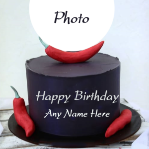 Beautiful Birthday Cake with Name and Picture Editing