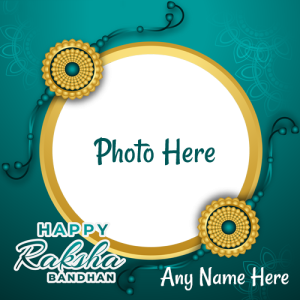 Happy Raksha Bandhan Wishing Card with Photo Editing