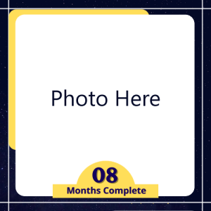 8-Month Completed Baby Photo Frame Free Editing