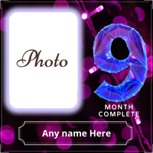 9-Month Complete Photo Frame with Name Editing