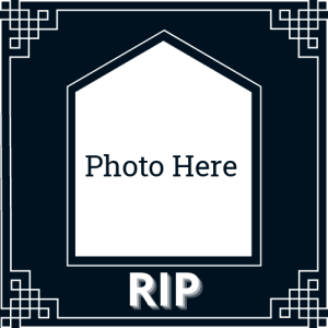 RIP Card with Photo Frame Custom Editing