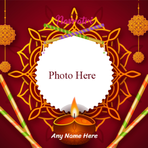 Happy Navratri Card with Name and Photo Editing