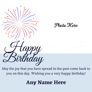 Happy Birthday Wishes Card with Name and Photo Editing