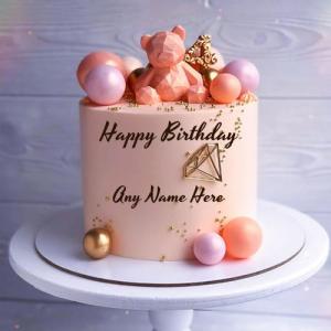 Happy Birthday Party Cake with Name Customization