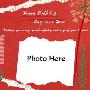 Happy Birthday Card with Name and Photo Editing Free Download