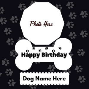 Happy Birthday Card with Dog’s Name and Photo Customization