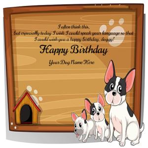 Happy Birthday Card for Dog with Name Customization