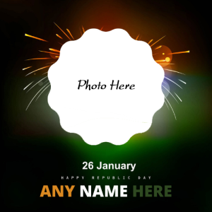 Happy Republic Day Wishes Card with Image and Name Custom Editing