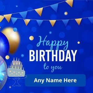 Happy Birthday to You Wishes Greeting Card with Name Customization