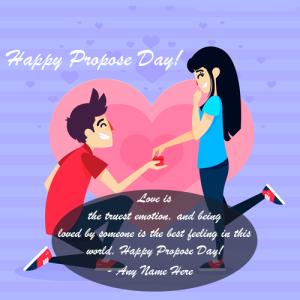 Celebrate Propose Day with Name Greeting Card Customization