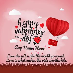Happy Valentine’s Day 2025 Wishes Card with Name Customization