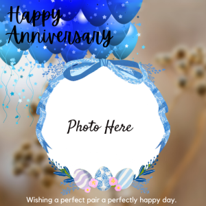 Happy Anniversary Card with Name and Photo Custom Edit