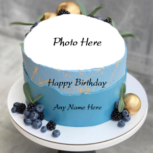 Amazing Happy Birthday Greeting Cake with Name and Photo Customization