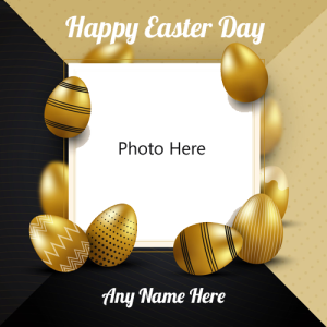 Happy Easter 2025 Wishing Card with Photo and Name Editing