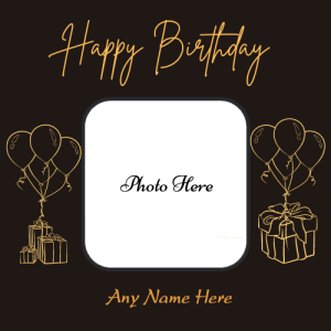 Latest Happy Birthday Greeting Card with Name and Photo Customization