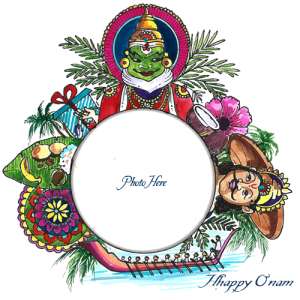 Onam Celebration Photo Frame With Editable Photo