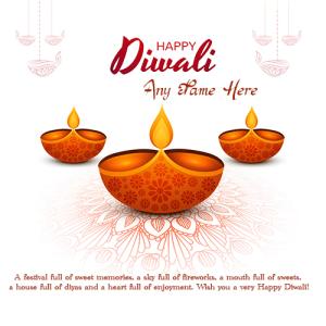 Special Diwali 2025 Wishes Card with Name and Picture Free Download